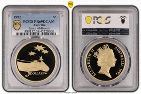 1992 $5 Space Al-Bronze PR69DCAM