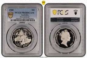 1988 50C Bicentennial PR68DCAM