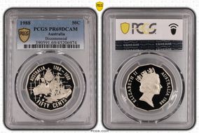 1988 50C Bicentennial PR69DCAM