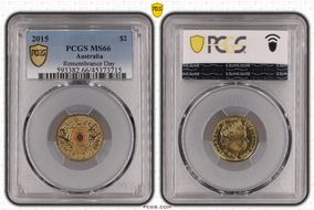 2015 $2 Remembrance Day Colorized In Flanders Fields MS66