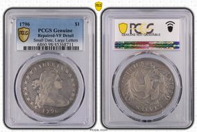 1796 $1 Small Date, Large Letters N1