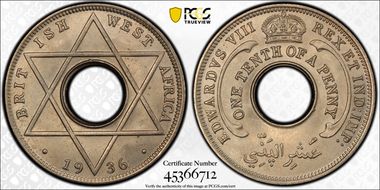 1936 1/10D Edward VIII KM-14 MS66