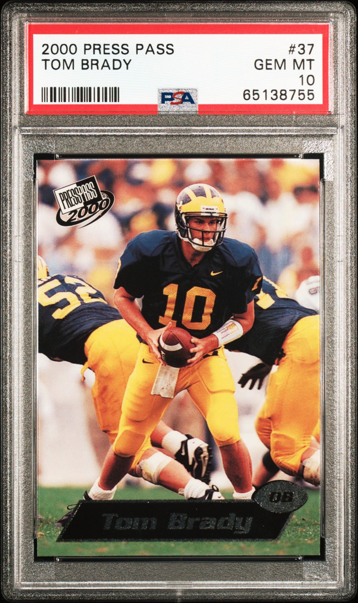 2000 Press Pass PRESS PASS #37 Tom Brady front