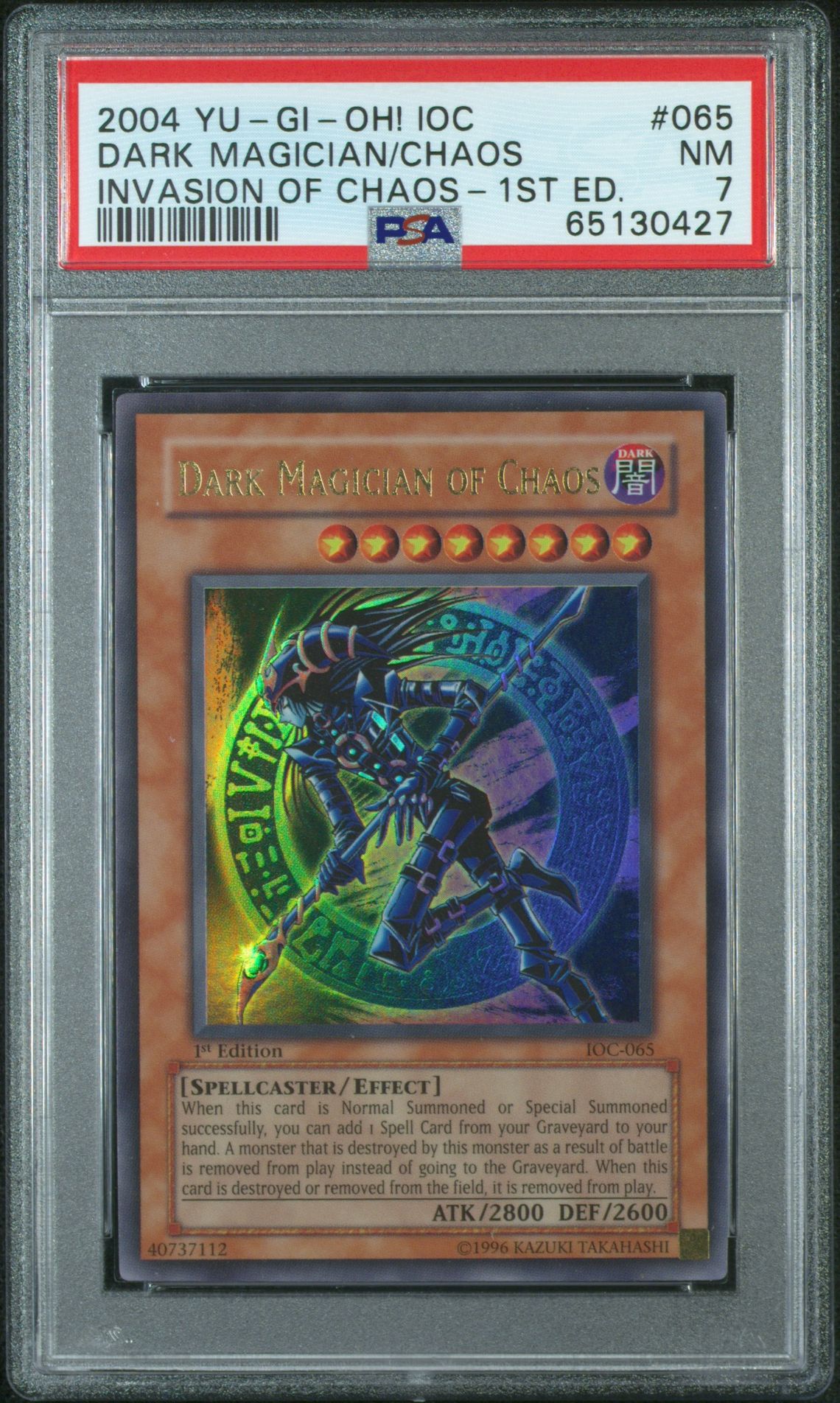 2004 YU-GI-OH! IOC-INVASION OF CHAOS INVASION OF CHAOS-1ST ED. #065 Dark Magician/Chaos front