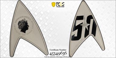 2016 $1 Star Trek 50th Anniv. Delta PR70DCAM