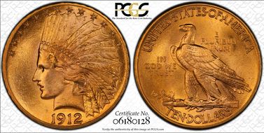 1912 $10 MS65+