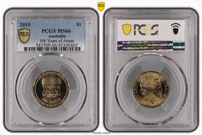 2015 $1 100 Years of Anzac MS66