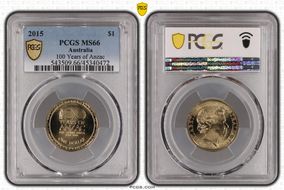 2015 $1 100 Years of Anzac MS66