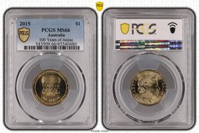 2015 $1 100 Years of Anzac MS66