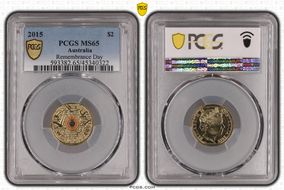 2015 $2 Remembrance Day Colorized In Flanders Fields MS65