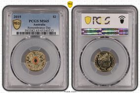 2015 $2 Remembrance Day Colorized In Flanders Fields MS65