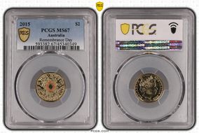 2015 $2 Remembrance Day Colorized In Flanders Fields MS67