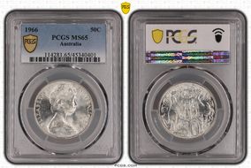 1966 50C KM-67  Ag MS65