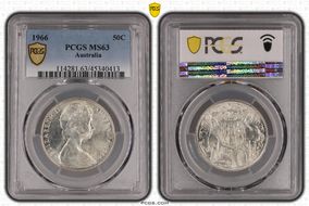 1966 50C KM-67  Ag MS63
