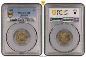 2013 $2 Coronation Colorized MS62