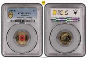 2018-C $2 Armistice Centenary Colorized MS69