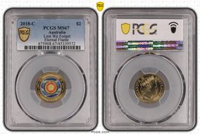 2018-C $2 Lest We Forget Eternal Flame Colorized MS67