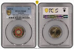 2019-C $2 100 Years of Repatriation Colorized MS68