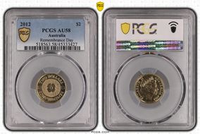 2012 $2 Remembrance Day AU58