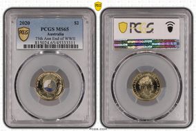 2020 $2 75th Ann End of WWII Colorized MS65