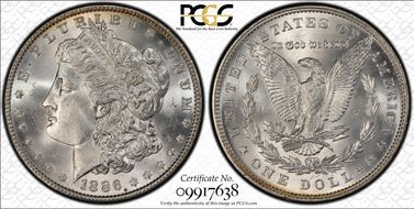 1886 $1 MS66