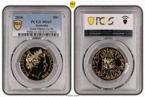 2016 50C Gilt Cu-Ni MS69