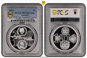 2010 $1 100th Ann. Australian Coinage Four 1910 Silver Coins PR70DCAM