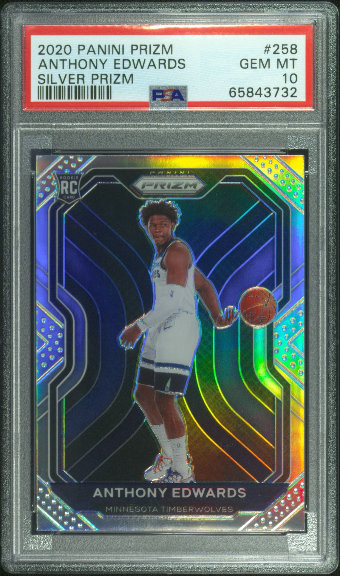2020 Panini PANINI PRIZM SILVER PRIZM #258 Anthony Edwards front