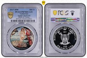 2017-MW 500 Fr Sandro Botticelli Birth of Venus PR70DCAM