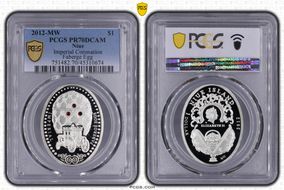 2012-MW $1 Imperial Coronation  Faberge Egg PR70DCAM