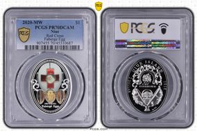 2020-MW $1 Red Cross Faberge Egg PR70DCAM