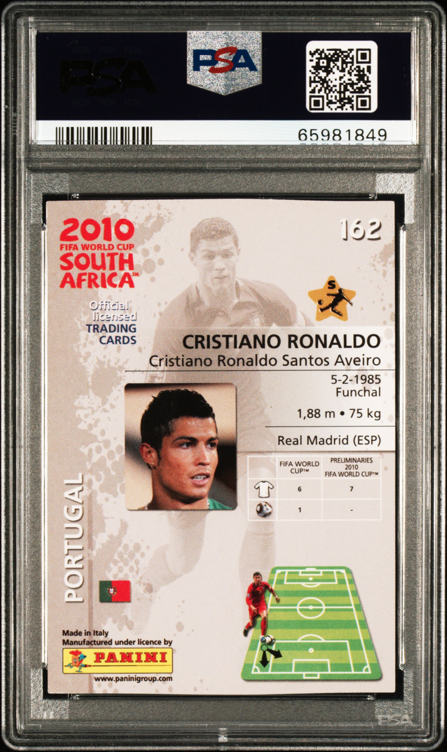 Misc Sports - Panini World Cup Base Card Cristiano Ronaldo: AJM