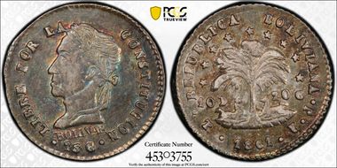 1861-PTS FJ 1/2 Sol KM-133.2 AU58