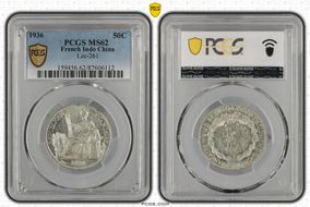 1936 50C Lec-261 MS62