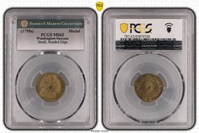 (1790s) Medal Washington-Success Small, Reeded Edge MS63