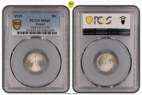 1915 50C Gad-420 F-190 MS65