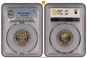 2019 $2 Police Remembrance Colorized MS64