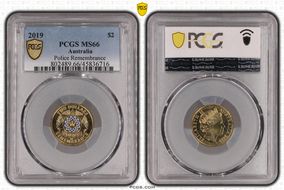 2019 $2 Police Remembrance Colorized MS66