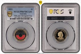 2021 $2 50th Ann Aboriginal Flag Colorized PR67DCAM