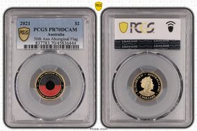 2021 $2 50th Ann Aboriginal Flag Colorized PR70DCAM
