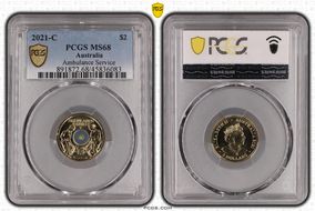 2021-C $2 Ambulance Service Colorized MS68