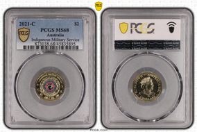 2021-C $2 Indigenous Military Service Colorized MS68