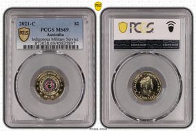 2021-C $2 Indigenous Military Service Colorized MS69