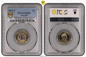 2021-C $2 Indigenous Military Service Colorized MS68