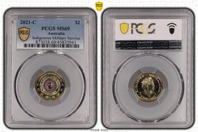 2021-C $2 Indigenous Military Service Colorized MS69