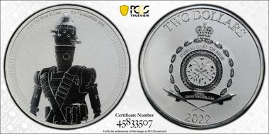 2022 $2 Mandalorian - IG-11 Star Wars First Strike MS70