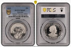 2022 50C Elizabeth II Platinum Jubilee MS69