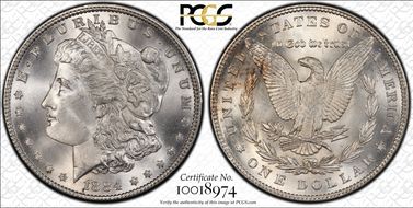 1884 $1 MS66