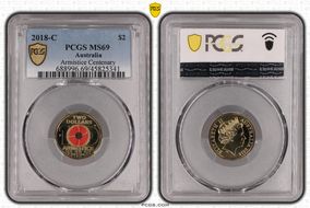 2018-C $2 Armistice Centenary Colorized MS69