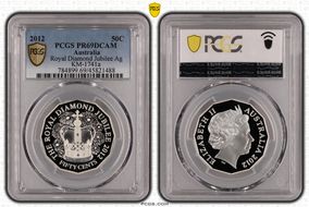 2012 50C Royal Diamond Jubilee Ag PR69DCAM